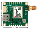 Dimensions of the NEO-M9N-BOB GPS breakout board
