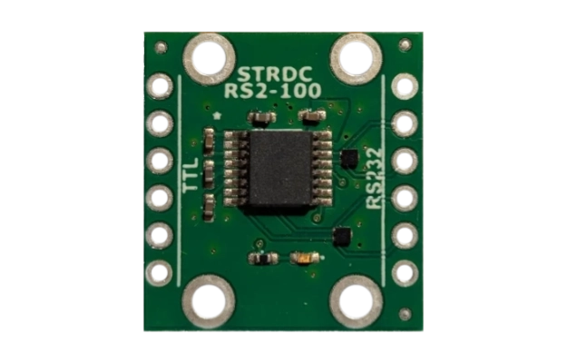 Front view of the TTL (UART) to RS232 adapter
