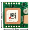 Dimensions of the SAM-M10Q-BOB GNSS breakout board